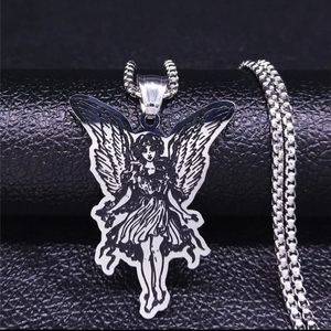 Butterfly Fairy Stainless Steel Pendant Necklace